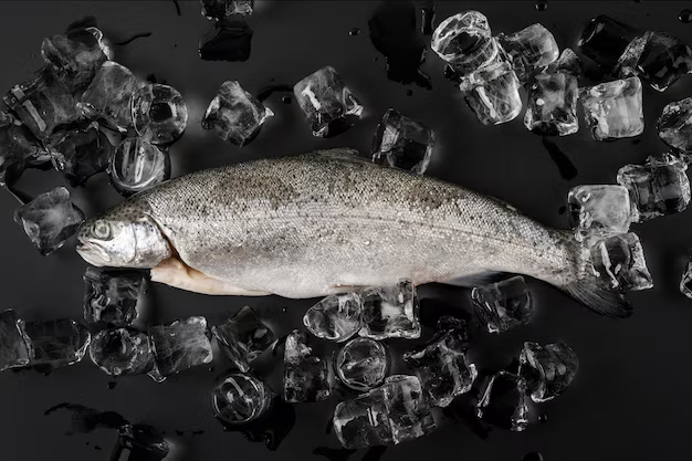 Fish with ice cubes