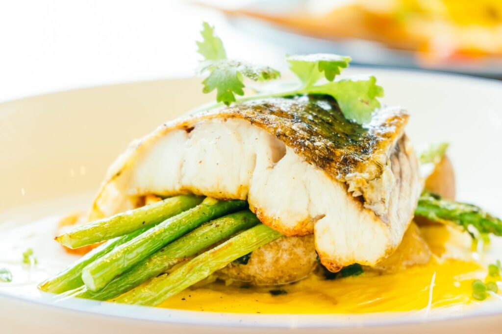 cooked fish with vegetables